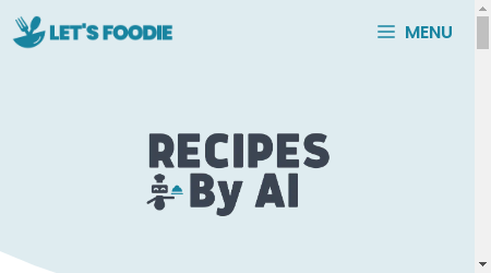 A person using the AI Recipe Generator on their phone to search for recipe suggestions based on a list of ingredients.