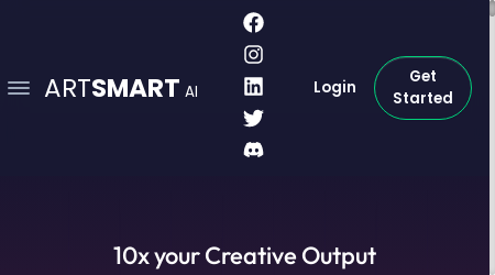 ARTSMART AI logo with text and images of generated AI art.