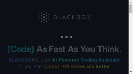 Blackbox logo on a white background with the text "powerful Chrome extension for developers" written underneath.