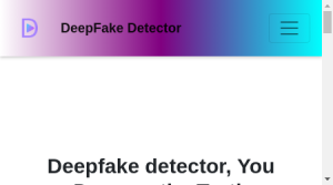 A person using Deepfake Detector to verify the authenticity of a video.