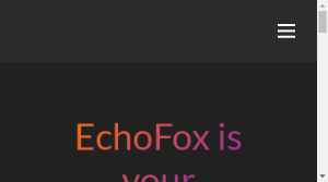 An image of the EchoFox logo and interface displaying the automated scheduling, customizable templates, and task management features.