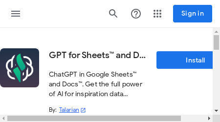 A computer screen displaying a spreadsheet with data analysis tools from GPT For Sheets.