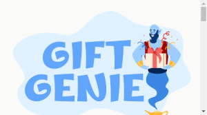 A person using a computer to search for gift ideas on Gift Genie AI's website.