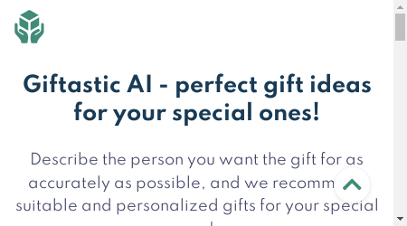 A promotional image for Giftastic AI, a personalized gift recommendation engine that uses AI technology to provide unique and suitable gifts for all occasions.