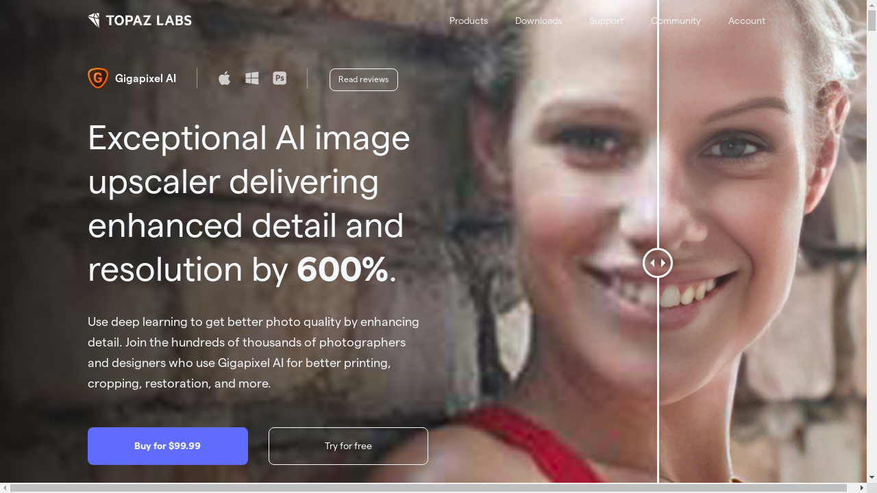 Gigapixel Ai Upscaler Ai Tool Review Pricing And Alternatives 2023