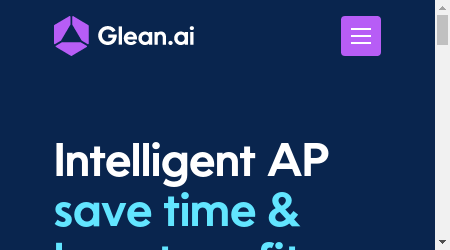 A screenshot of Glean AI's website homepage, showcasing the software's features and pricing plans.