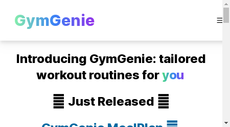 GymGenie - AI Tool Review, Pricing & Alternatives (2024)