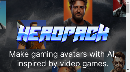 A computer-generated avatar of a person with a cyberpunk-inspired style, created by HeroPack.