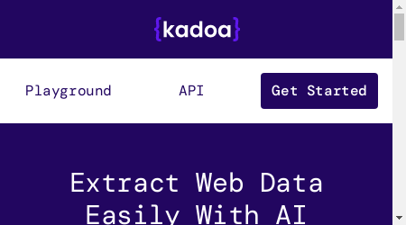 A laptop with Kadoa's website open and a screenshot of the data extraction process.