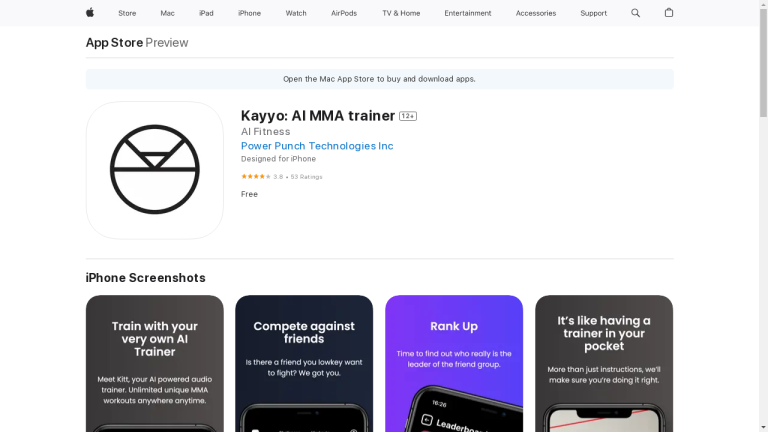 A person using the Kayyo app on their phone to train in mixed martial arts, with personalized training plans, video demonstrations, progress tracking, and a virtual sparring partner.