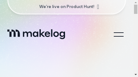 A screenshot of the Makelog website showcasing its features, pricing plans, and frequently asked questions.