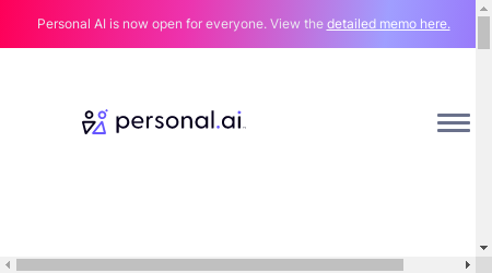 A graphic that shows the features and pricing plans of Personal AI.