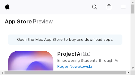 ProjectAi logo on a white background with text reading "AI-powered platform for students" and "Features: Write, Summarize, Notes, Math Equation Solver & Word Problem Solver, Learn Lessons/Topics, Study, Create Flashcards and Study Guides"