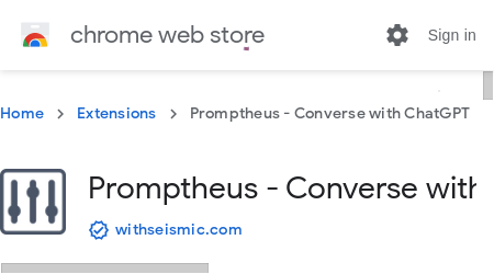 Promptheus logo with the tagline "AI-powered chatbot for exceptional customer service."