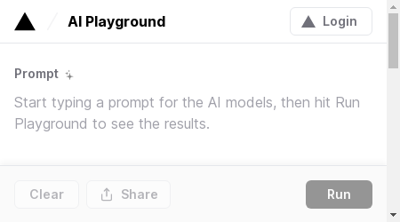Logo of Vercel AI Playground with a cloud in the background.