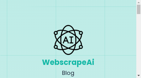 A computer screen displaying the Webscrape AI website with a person's hand typing on a keyboard.