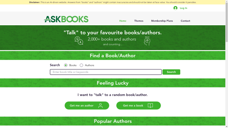 A laptop displaying the AskBooks.ai website with a search bar and various book covers.