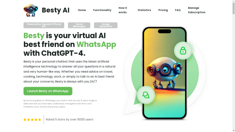 Besty AI logo with the tagline "Your Personal Chatbot."