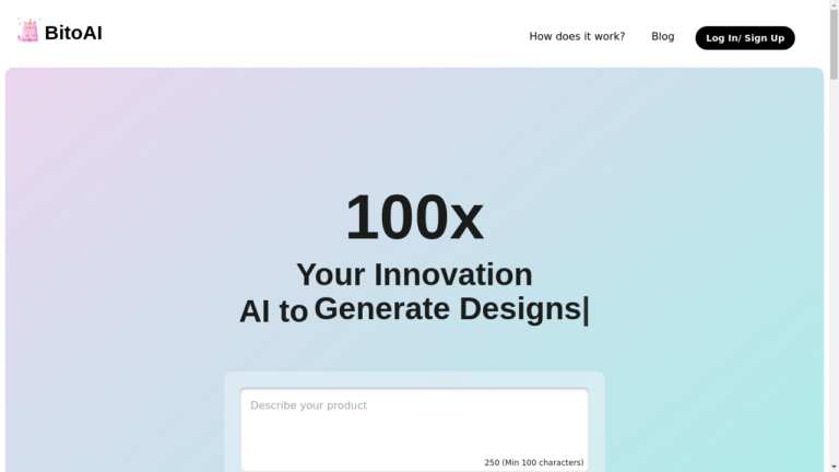 "AI-powered design tool BitoAI in action"