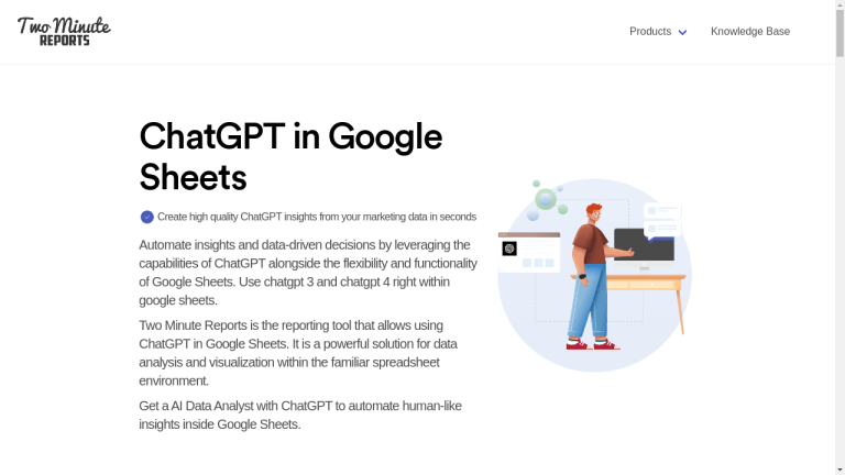 An article about ChatGPT in Google Sheets, with sections discussing its features, benefits, and pricing models. The article highlights the AI-powered insights and accelerated insights features, as well as advanced analytics techniques like predictive analytics, sentiment analysis, and time series analysis.