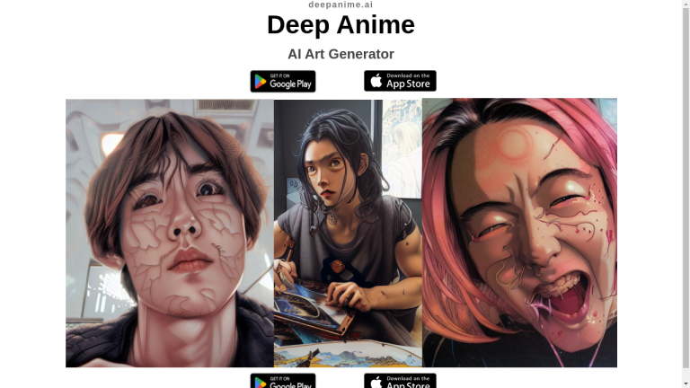 A computer-generated anime-style artwork created by Deep Anime, an AI-powered art generator.