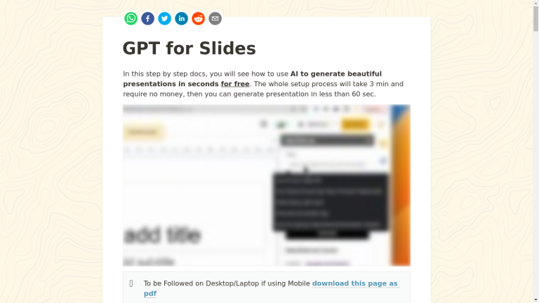 A screenshot of GPTforSlides interface showing different features and pricing plans.