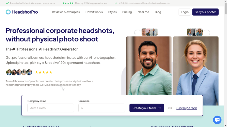 Illustration of a person's headshot being generated by an AI-photographer on Headshot Pro's platform.