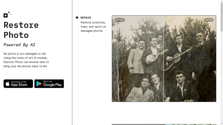 "An image showcasing the power of Restore Photo in restoring and enhancing old photos."