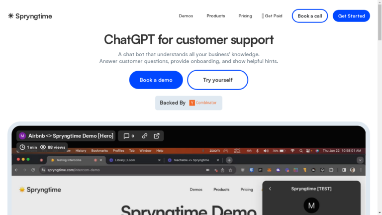 ChatGPT AI tool for customer support and onboarding