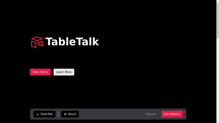 A screenshot of TableTalk's user interface with a natural language query box and a database mapping diagram.