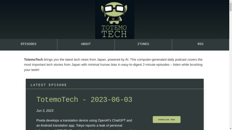 TotemoTech is a platform providing daily 2-minute episodes covering the latest tech news from Japan, with AI-powered content and a range of topics. It offers three pricing plans, including a free plan, premium plan, and business plan, with a 7-day free trial for the premium plan and a variety of features and benefits.