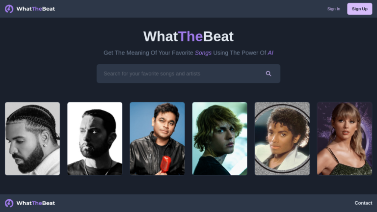 WhatTheBeat - AI Tool for Song Meaning Analysis