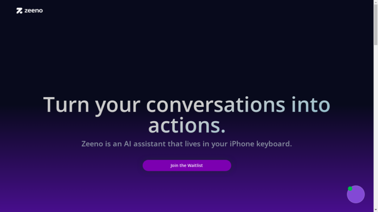 "Zeeno.ai AI assistant transforming conversations into actionable tasks"