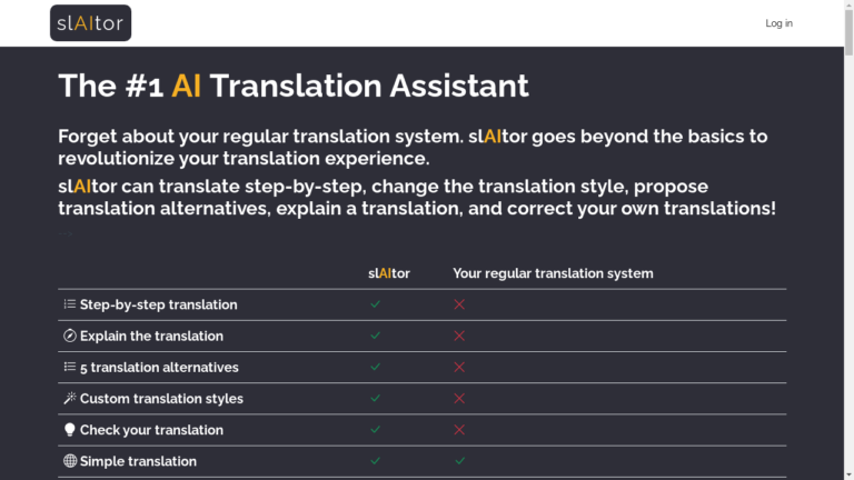 "Illustration of slAItor AI Translation Tool interface"