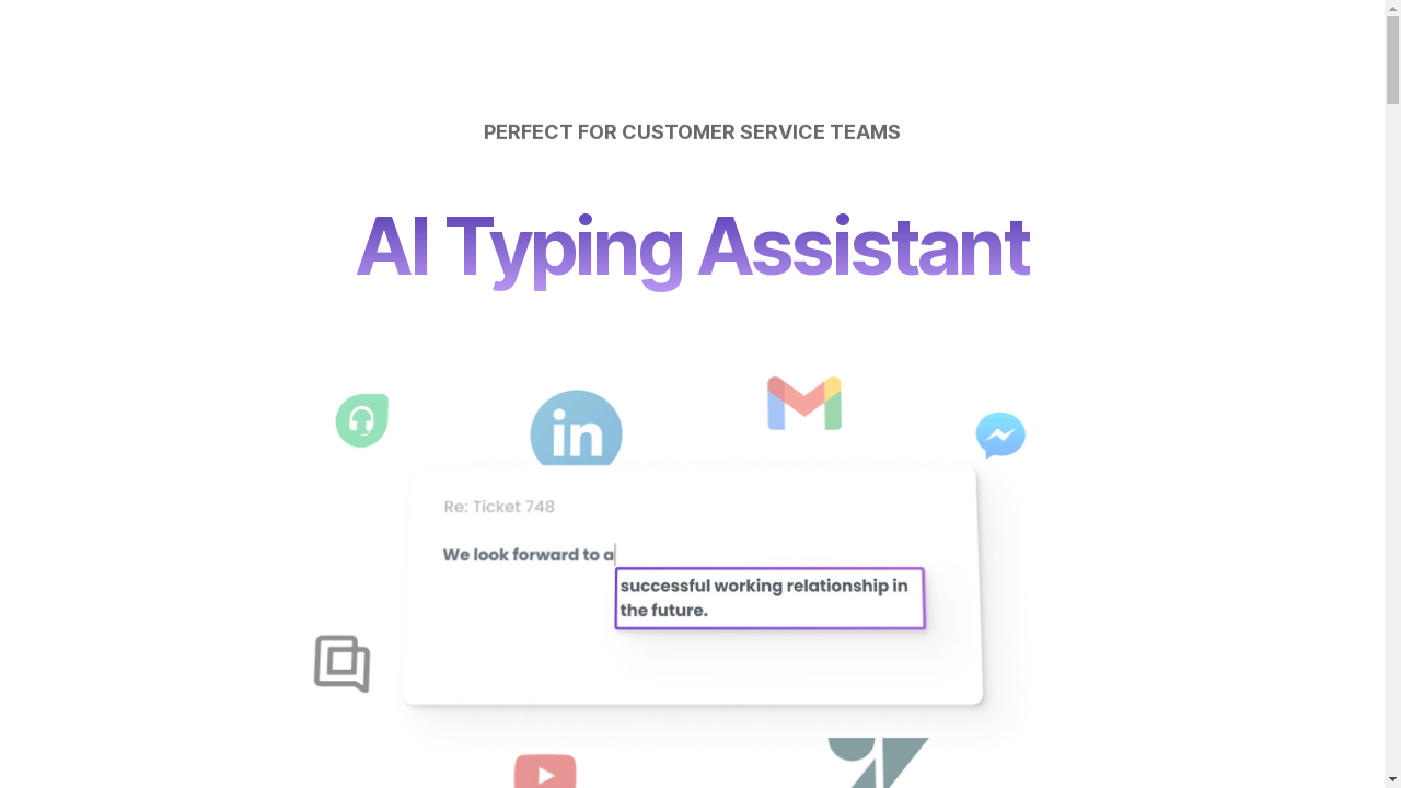 "Illustration of AI Typing Assistant in use"