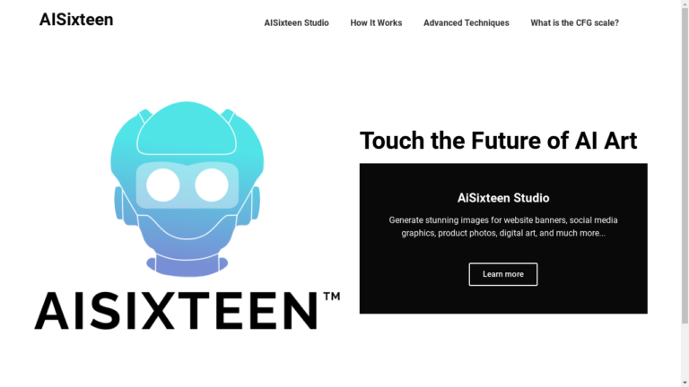 "Screenshot of AISixteen Studio's user interface"
