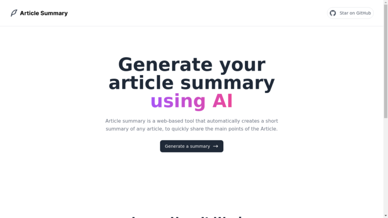 "An illustration of the Article Summary tool summarizing articles"