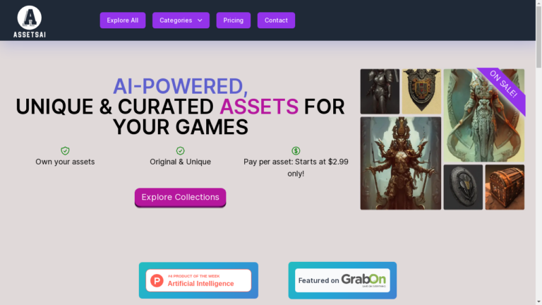 "AI-Powered game assets for creating stunning visuals and captivating sound effects"