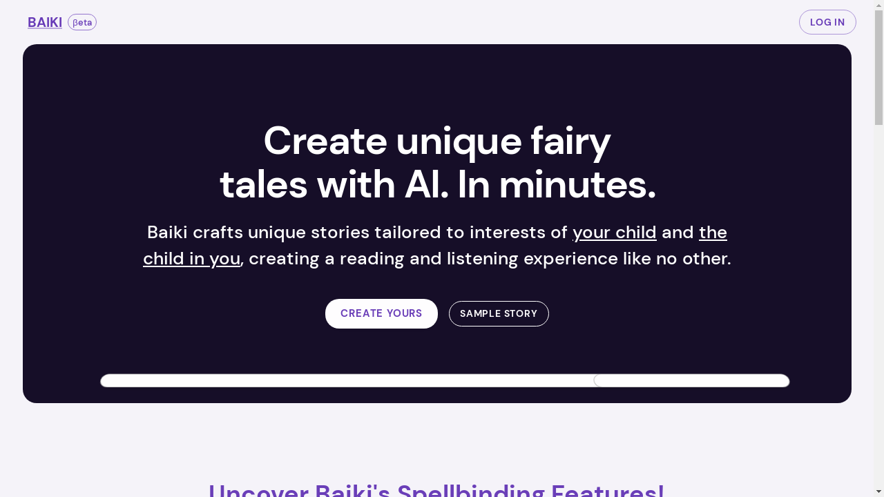 Baiki - Personalize and create captivating fairy tales