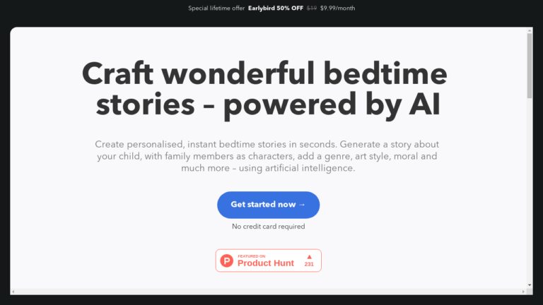 "Illustration of a child listening to a personalized bedtime story generated by BedtimeStory AI."