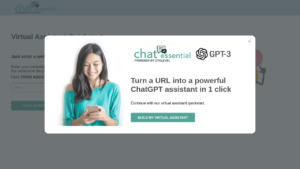 "Illustration of a chatbot assisting a customer with Chat Essential"