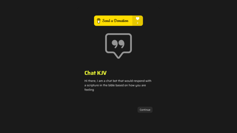 ChatKJV - A chatbot for finding comfort and guidance through Scripture