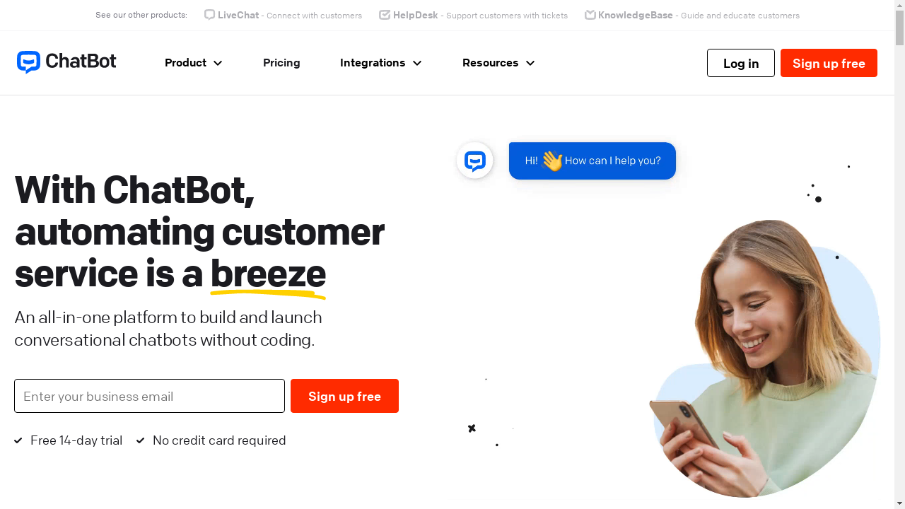 "Illustration of ChatBot software engaging with customers through chat"