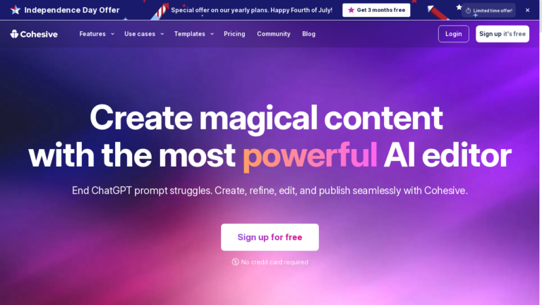 A person using Cohesive AI to create content effortlessly.