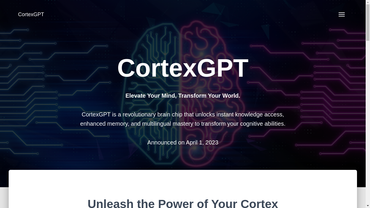 CortexGPT brain chip with AI capabilities