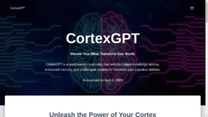 "A person using CortexGPT brain chip for cognitive enhancement."