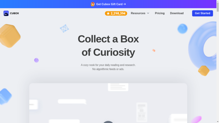 Illustration of Cubox, a content collection and organization tool with nested folders and tags.