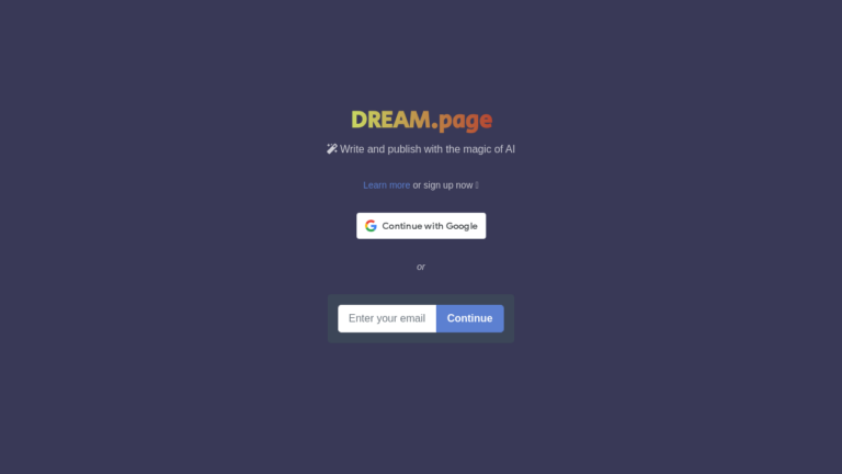 "AI-assisted content creation platform - DREAM.page"