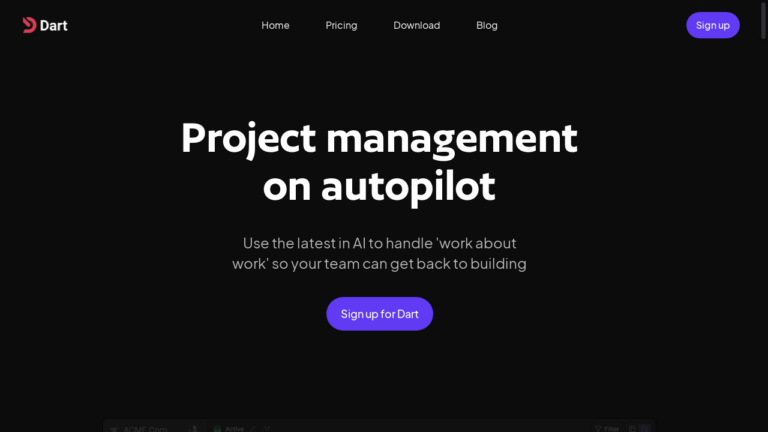 "Illustration of Dart, an AI-powered project management tool"