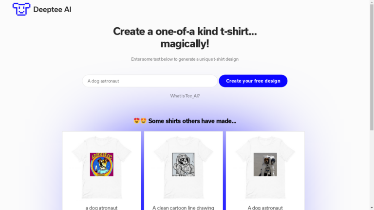 "AI-generated T-Shirt design with DeepTee AI"